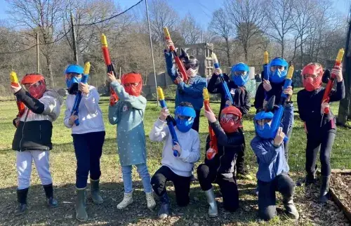 Anniversaire paintball en famille